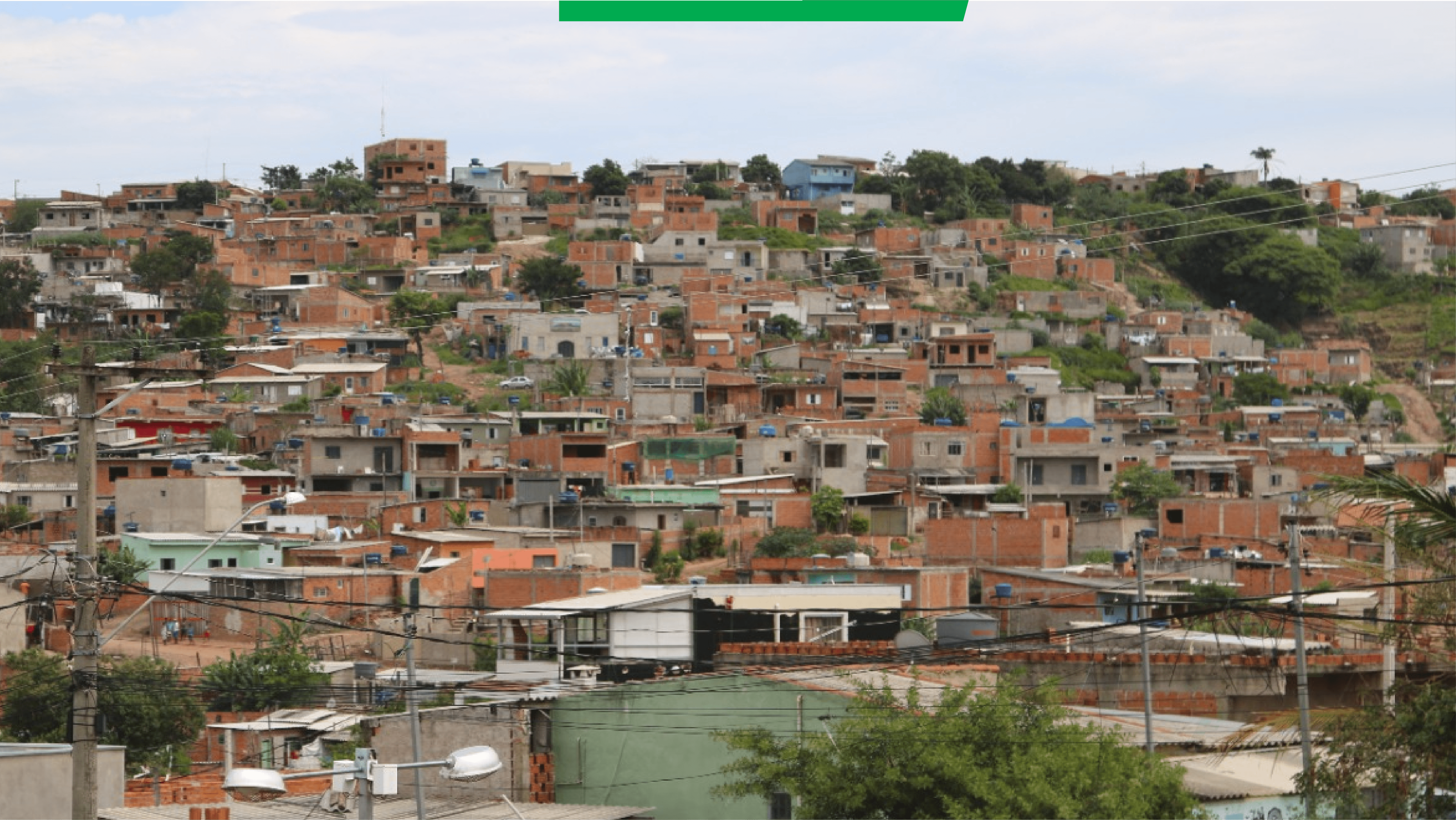 Imagem exibe vista de território vulnerável de Campinas
