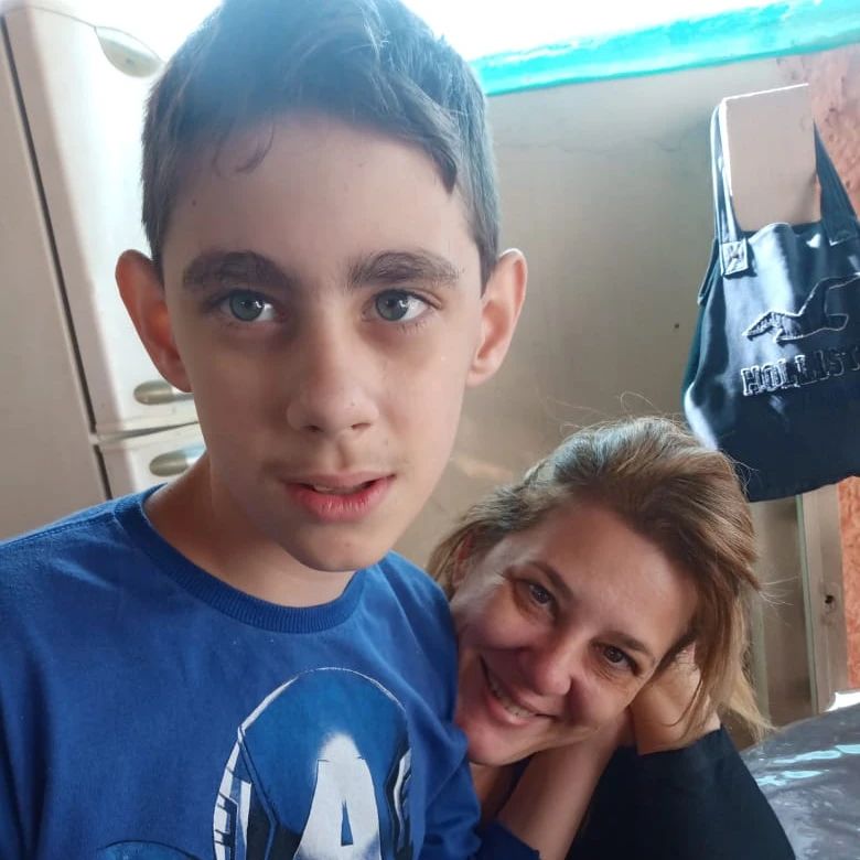 Paula e Otávio, seu filho mais velho